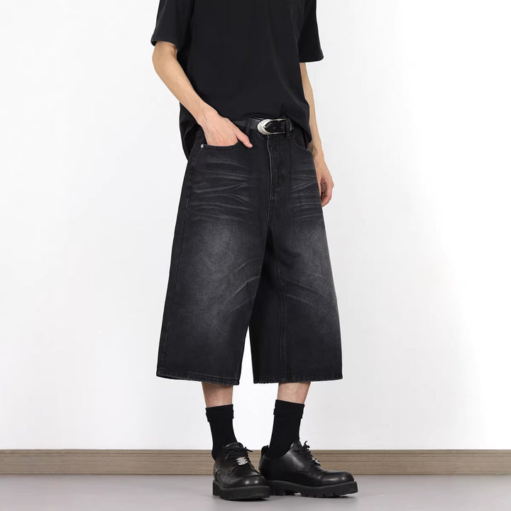 Herren Modische Dialen Denim-Cargo-Shorts Drune