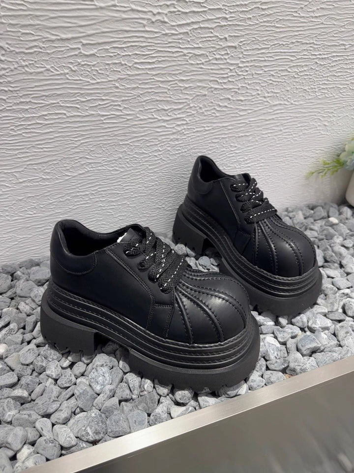 Damen Modische Chunky Sneakers mit robuster Plateau-Sohle Drune
