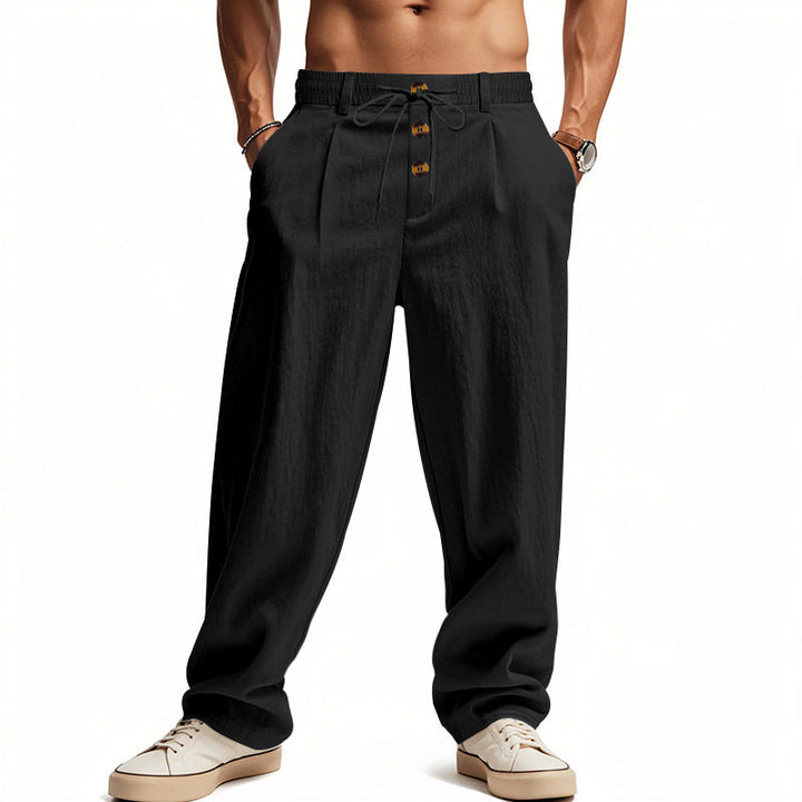 Herren Leinenhose mit Atmungsaktiv & Verstellbarer Kordelzug | Drune