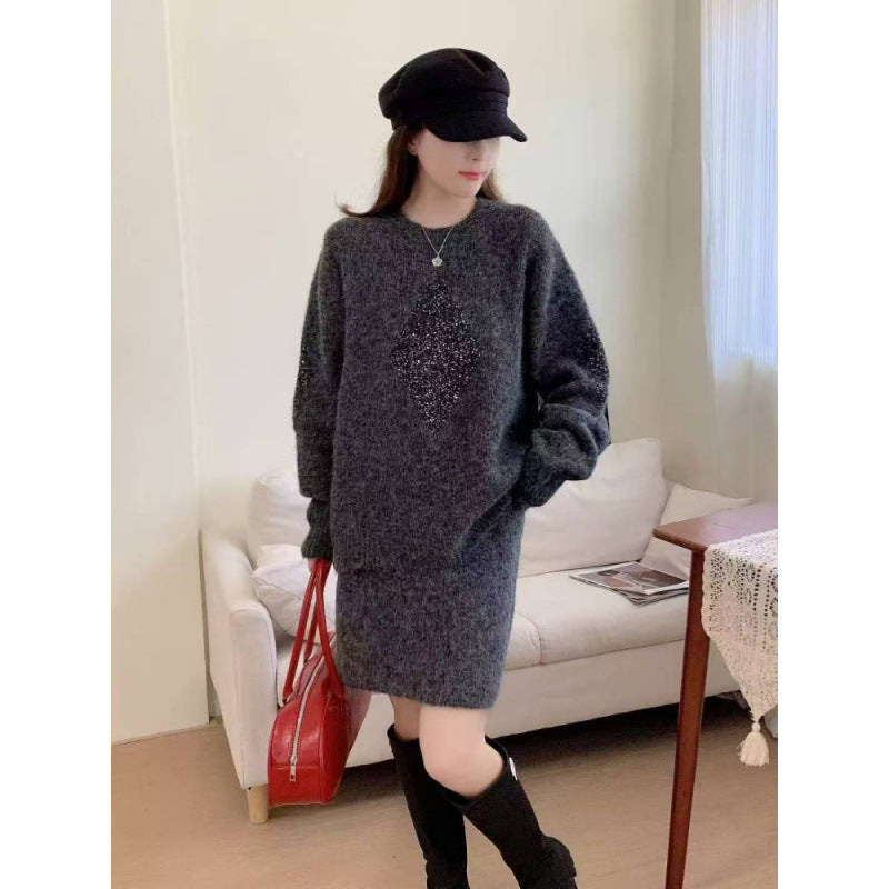 Damen Strickpullover mit elegantem Diamantmotiv und gemütlichem Schnitt Drune