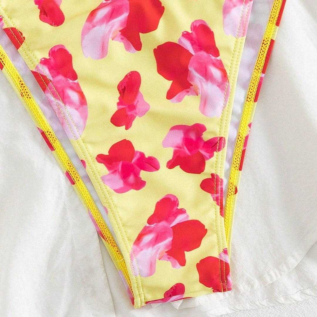 Damen Triangel-Bikini-Set mit floralem Design Drune