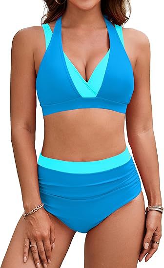 Damen Sport-Bikini mit hohem Bund Drune