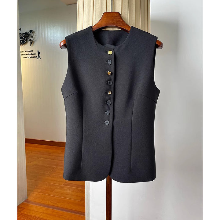 Damen Stilvolle ärmellose Blazer-Weste Drune