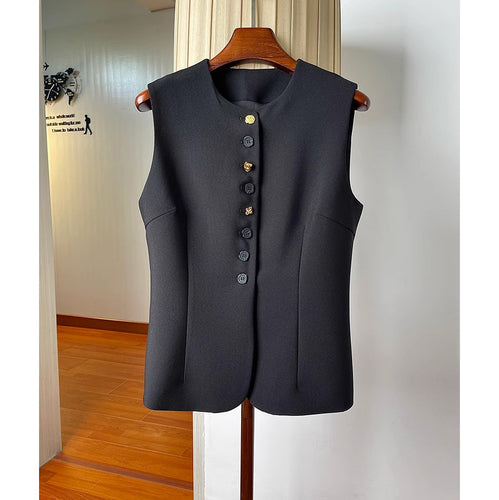 Damen Stilvolle ärmellose Blazer-Weste Drune