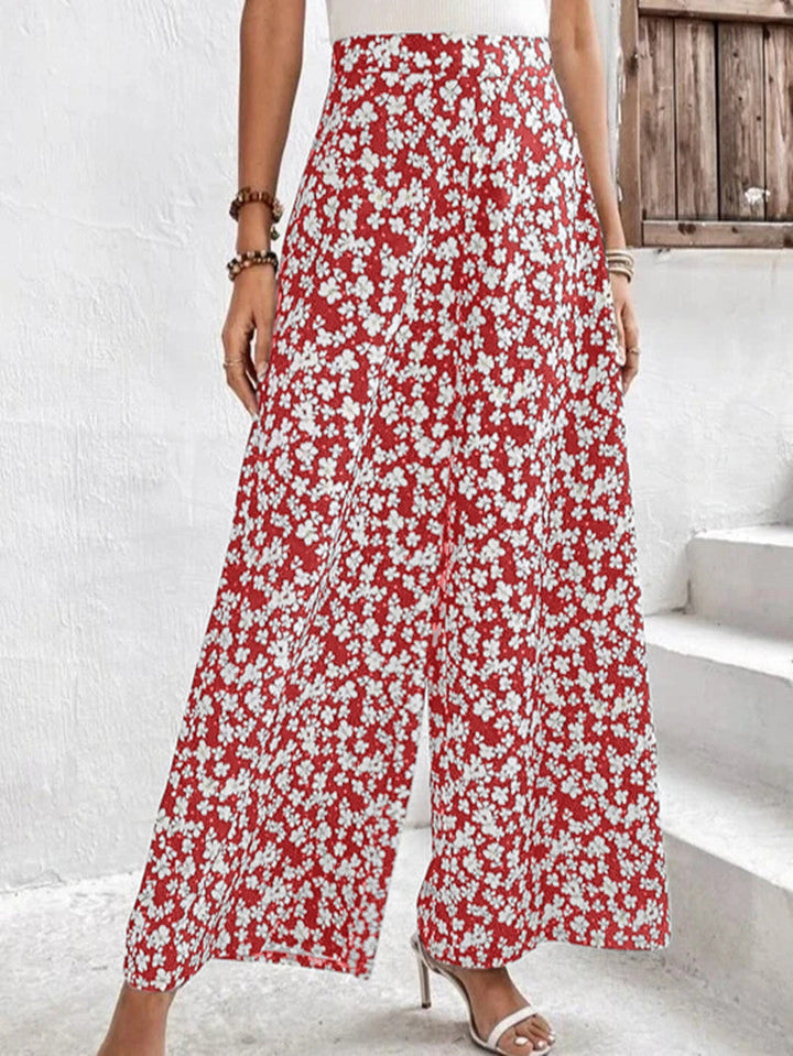 Damen Blumenmuster Palazzohose Drune