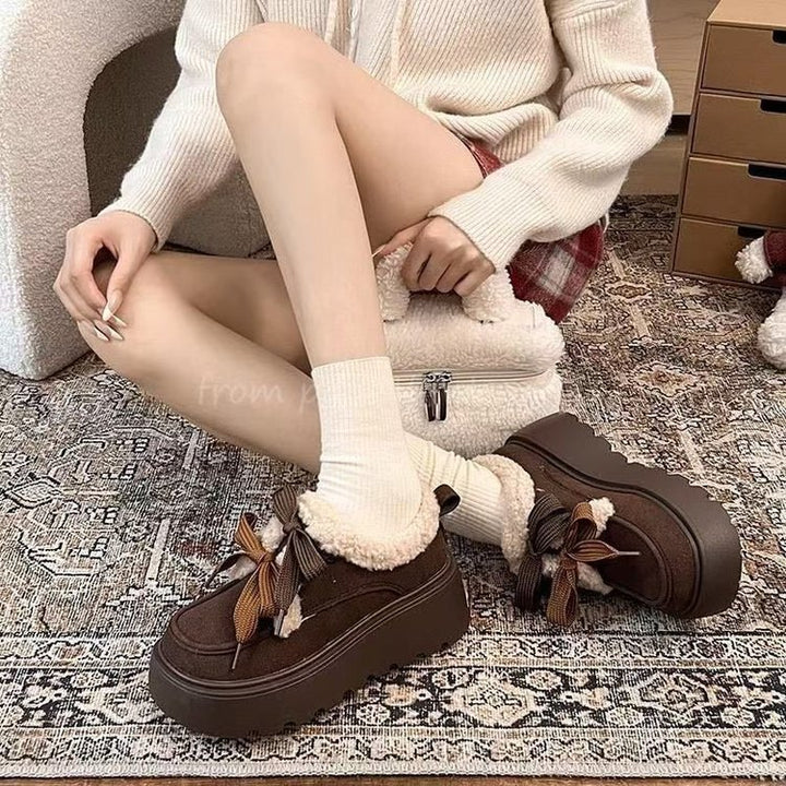 Damen Komfortable und warme Sneaker mit kuscheligem Innenfutter Drune