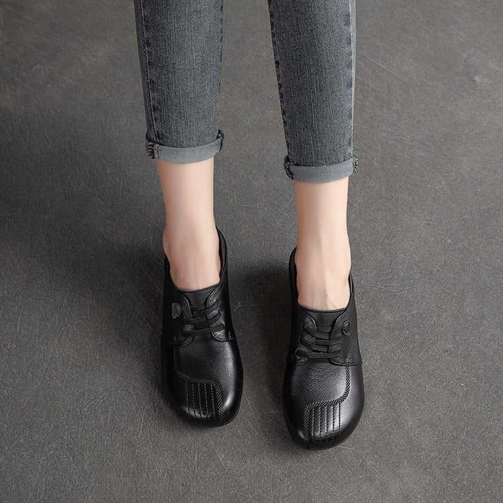 Damen elegante Schnürschuhe mit komfortabel geformtem Blockabsatz und atmungsaktiver Innenstruktur Drune