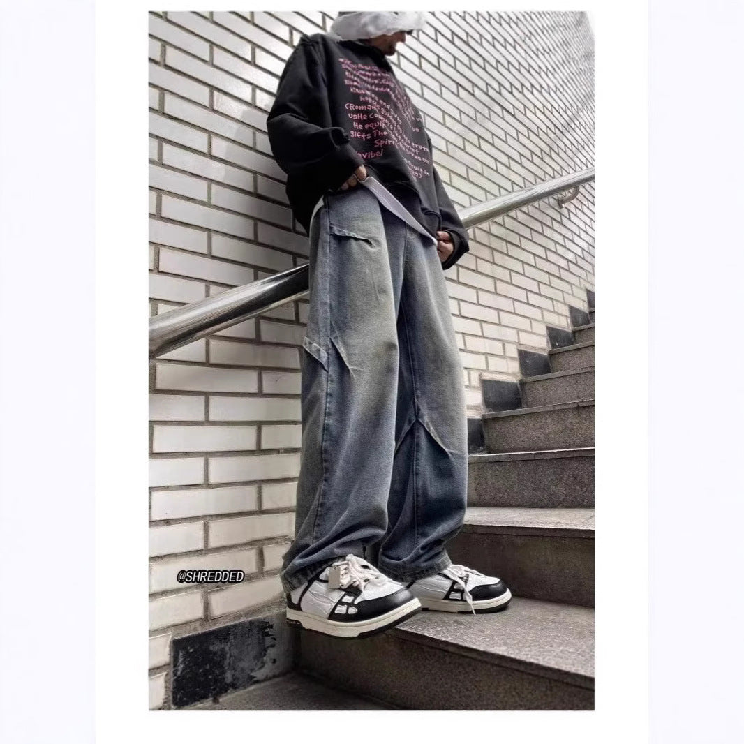 Herren Weitgeschnittene Cargo-Jeans Drune