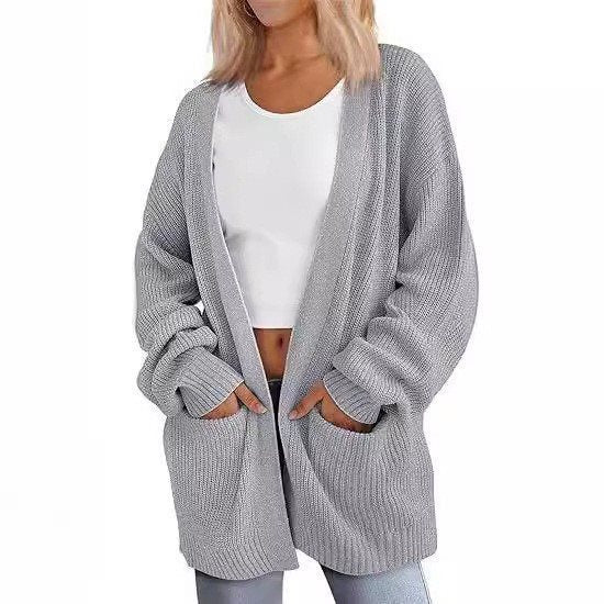 Damen Lässiger Strickcardigan mit oversized Schnitt und praktischen Taschen Drune