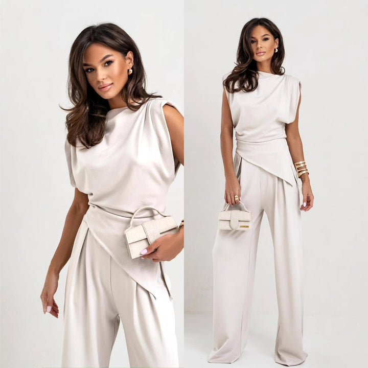 Damen Eleganter Asymmetrischer Jumpsuit Drune