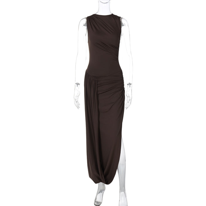 Damen Elegantes Maxikleid mit raffiniertem Wickeldesign Drune