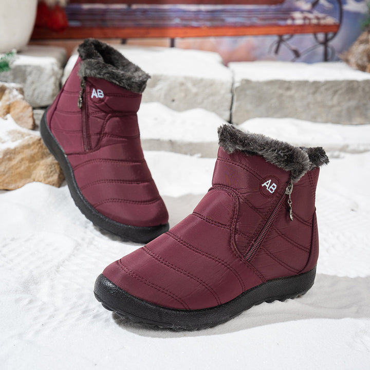 Damen Winterstiefel mit praktischem Reißverschluss und kuscheligem Innenfutter Drune