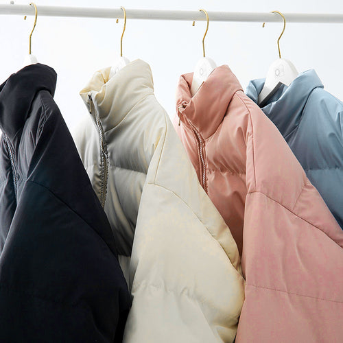 Damen Übergroße Fleece-Daunenjacke Drune