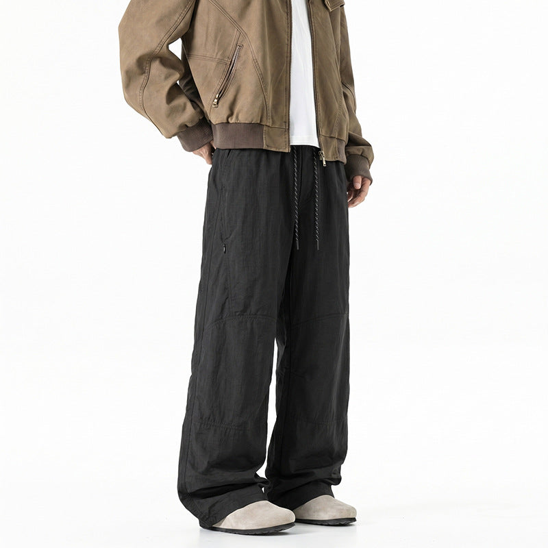 Herren Weite Baggy‑Hose mit Tunnelzugbund und Paneel‑Konstruktion Drune