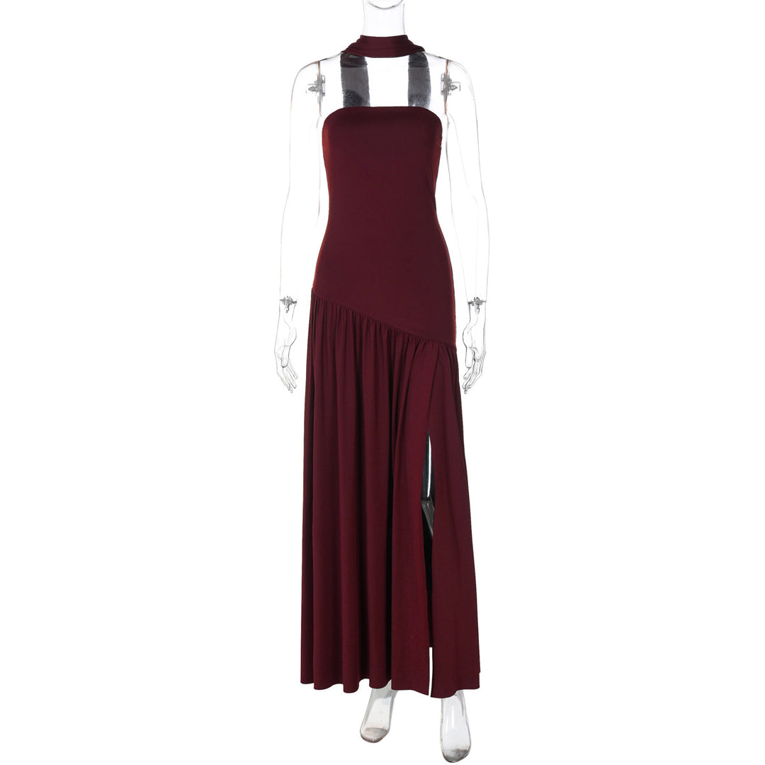 Damen Maxikleid mit raffiniertem Cut-Out-Design und asymmetrischem Saum Drune