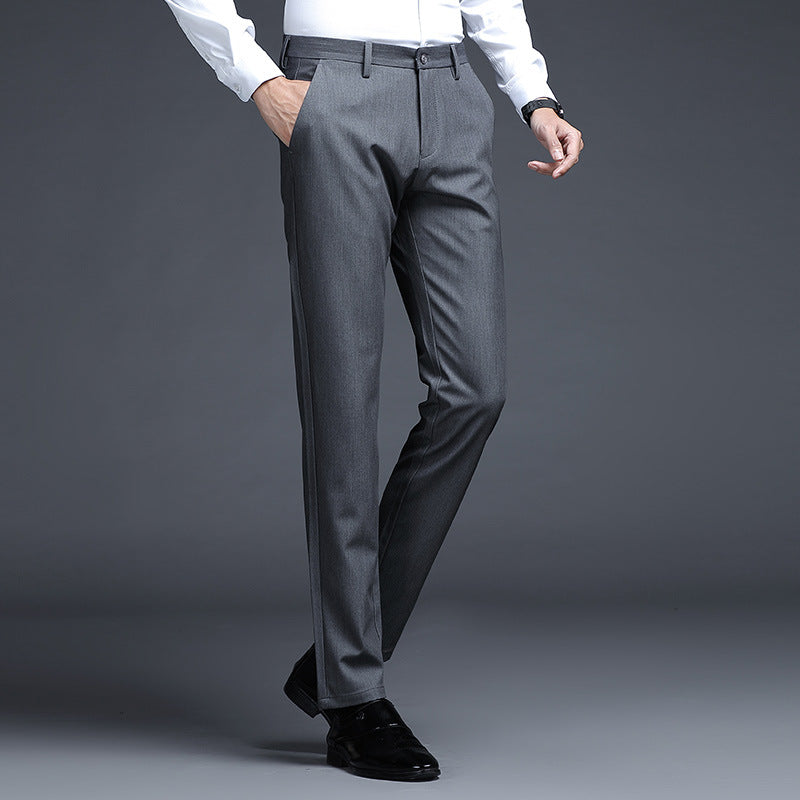 Herren Formelle Slim-Fit Anzughose mit Stretchbund und Bügelfalte Drune
