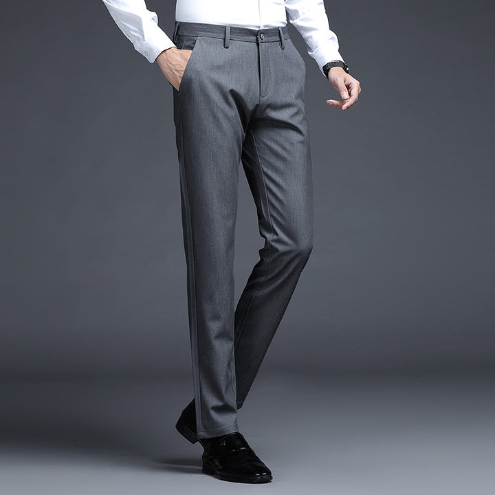 Herren Formelle Slim-Fit Anzughose mit Stretchbund und Bügelfalte Drune