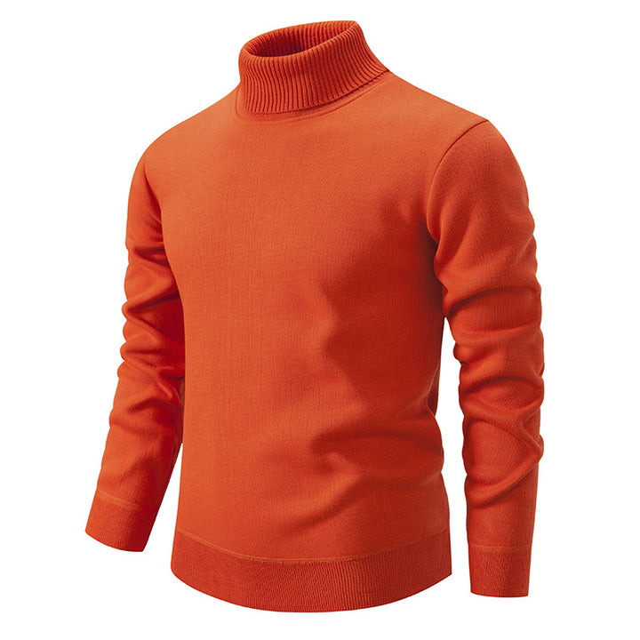 Herren Feinstrick Rollkragenpullover mit schmaler Passform und gerippten Bündchen Drune