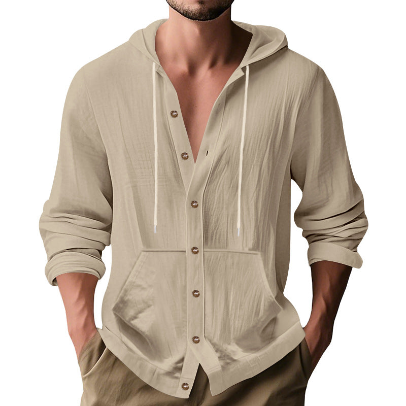 Herren lässige Sommerjacke mit Kapuze Drune