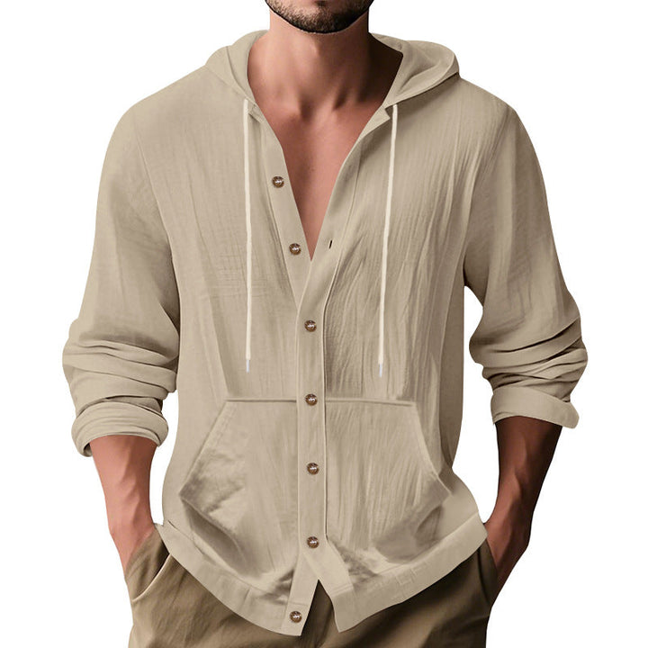 Herren lässige Sommerjacke mit Kapuze Drune