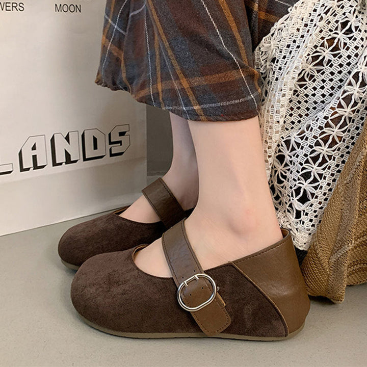 Damen Mary-Jane Schuhe mit modischem Leoprint und komfortablem Riemen Drune