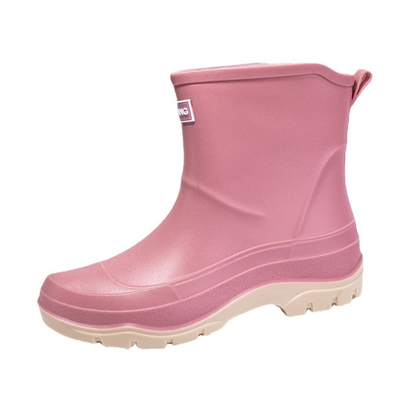 Herren Kurzschaftige Neongummierte Outdoor-Gummistiefelette mit stoßdämpfender Profilsohle Drune