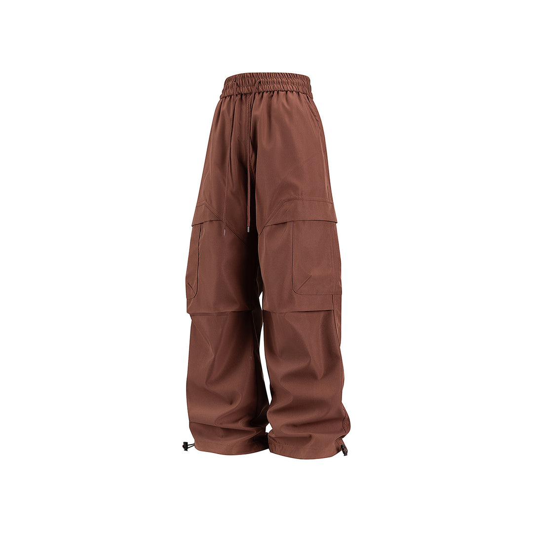 Unisex Weite Cargo-Hose im Utility-Baggy-Stil mit Elastikbund und verstellbaren Beinabschlüssen Drune