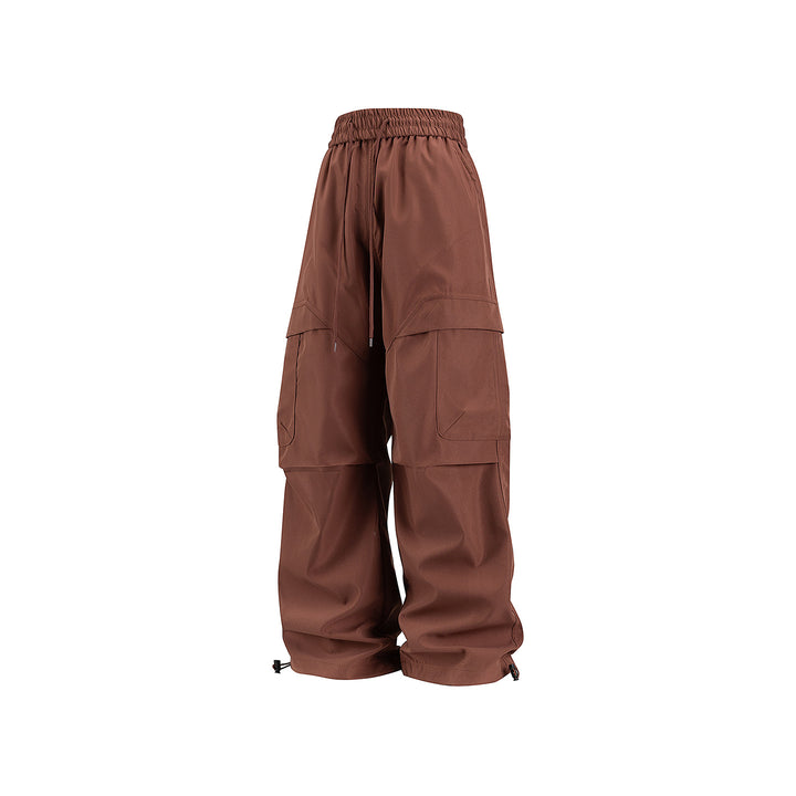 Unisex Weite Cargo-Hose im Utility-Baggy-Stil mit Elastikbund und verstellbaren Beinabschlüssen Drune