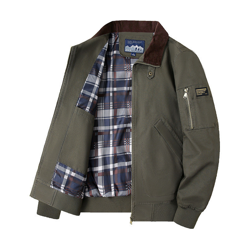 Herren Modische Blousonjacke mit Karomuster Drune