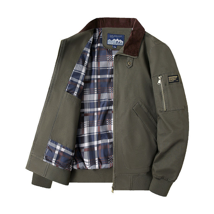 Herren Modische Blousonjacke mit Karomuster Drune
