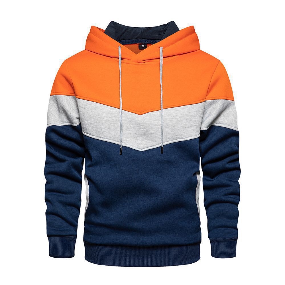 Herren modischer Kapuzenpullover mit geometrischem Farbdesign Drune