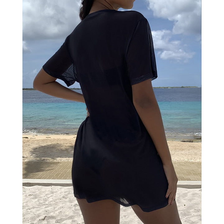 Damen Strand-T-Shirt mit tropischem Grafikdesign Drune