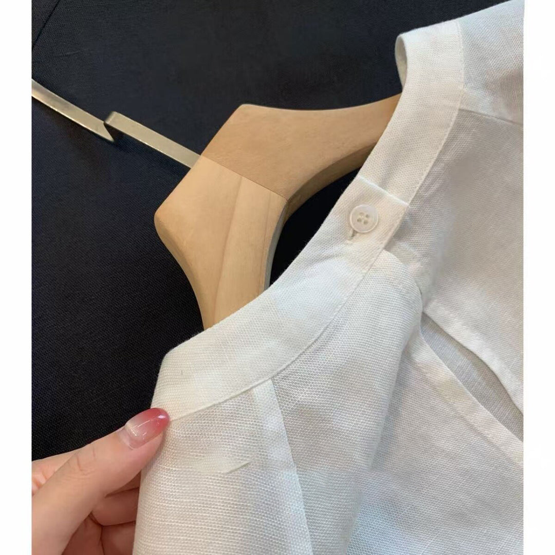 Damen Elegante und luftige Bluse aus feinem Stoff Drune
