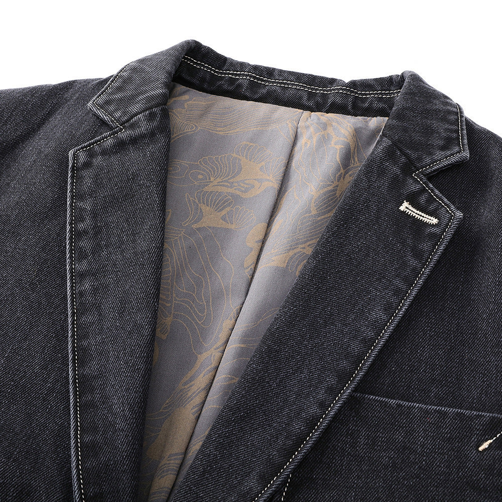 Damen Elegante Denim-Blazerjacke Drune