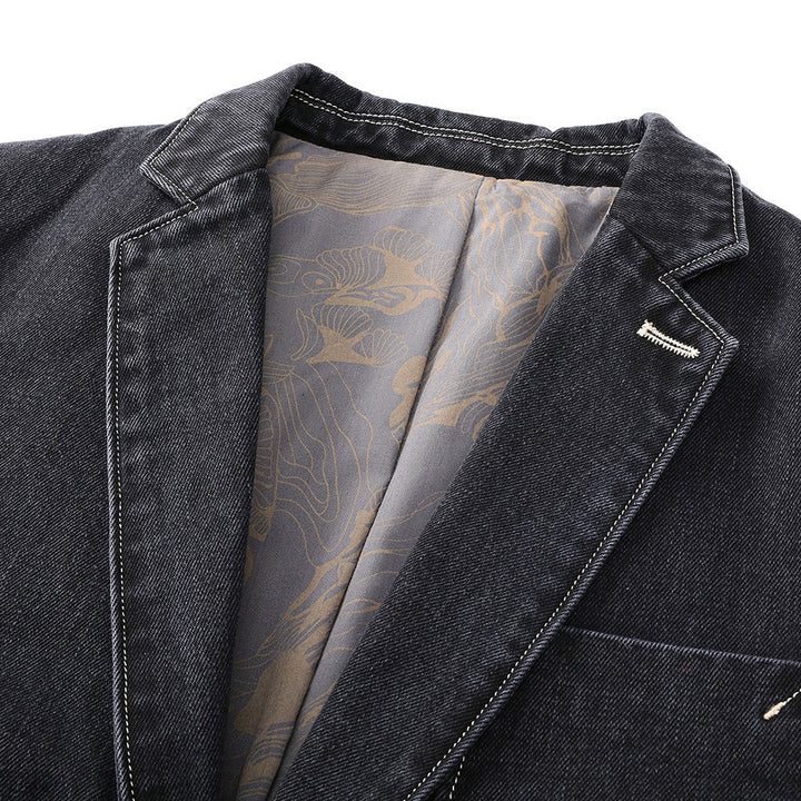 Damen Elegante Denim-Blazerjacke Drune