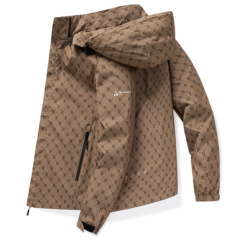 Damen Modische Wasserdichte Funktionsjacke mit Kapuze Drune