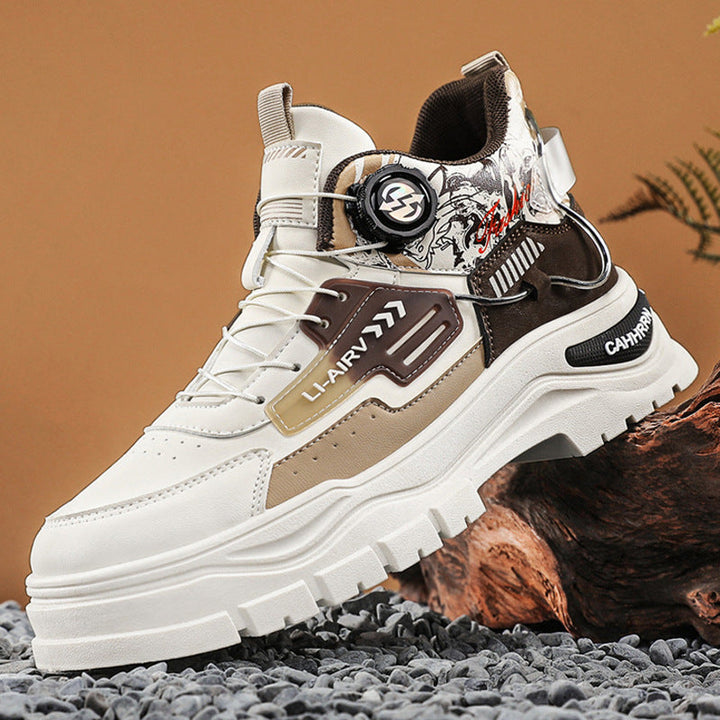 Herren High-Top Sneakers mit innovativem Schnürsystem und stoßdämpfender Sohle Drune