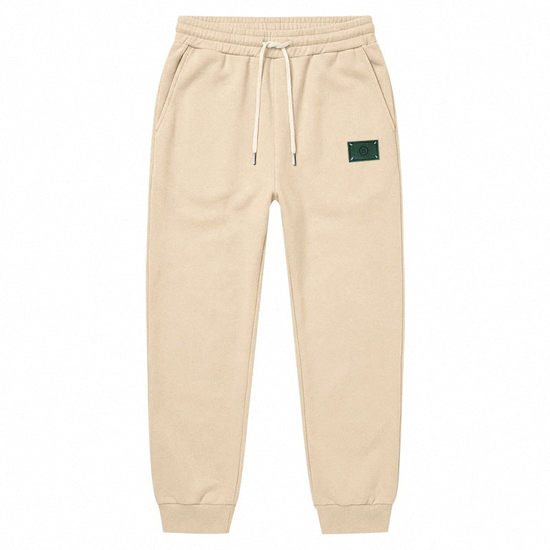 Herren Minimalistische Fleece-Jogginghose mit elastischem Tunnelzug und schmalen Bündchen Drune