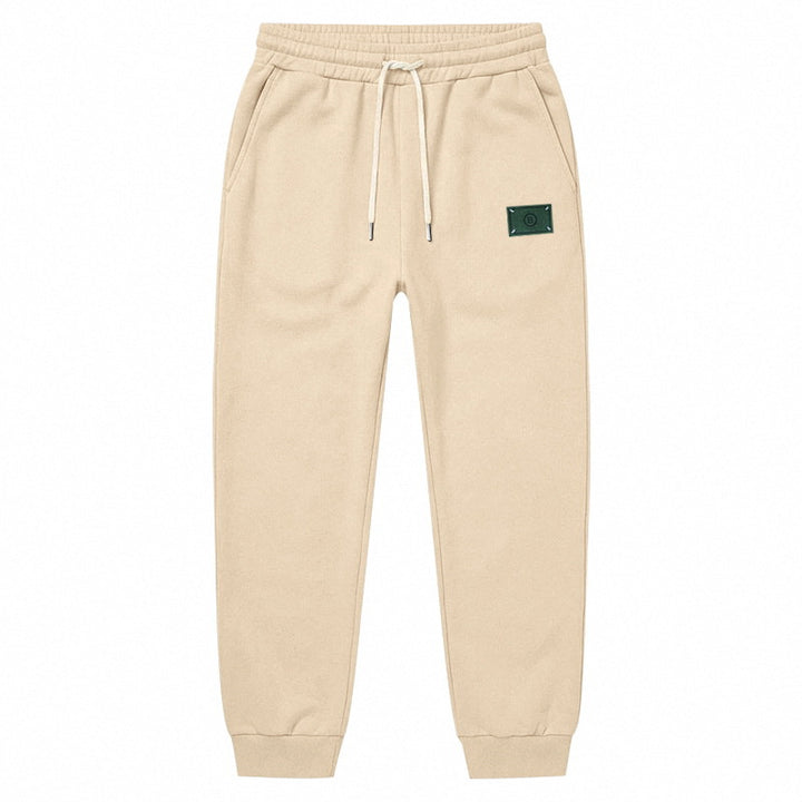 Herren Minimalistische Fleece-Jogginghose mit elastischem Tunnelzug und schmalen Bündchen Drune