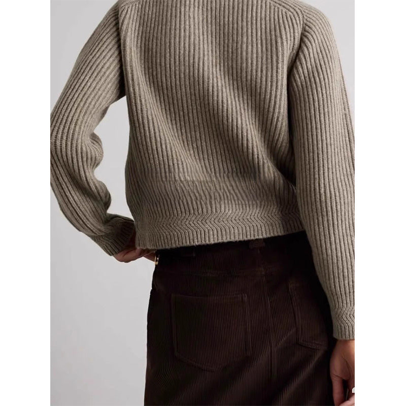Damen Langer Cordrock mit Hohem Schlitz Drune