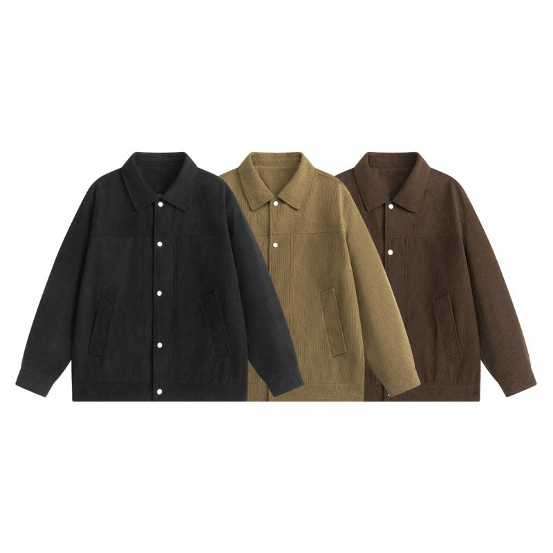 Herren Overshirt-Jacke im Utility-Design mit Druckknopfleiste und aufgesetzten Eingrifftaschen Drune