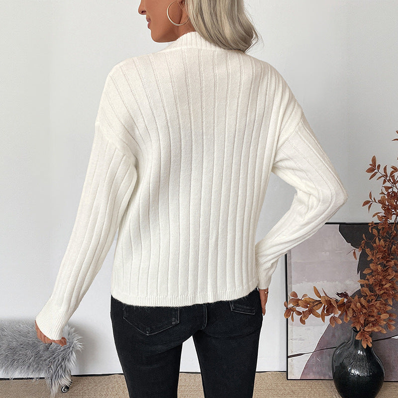 Damen Gerippter Strickcardigan mit Herzknopfleiste Drune