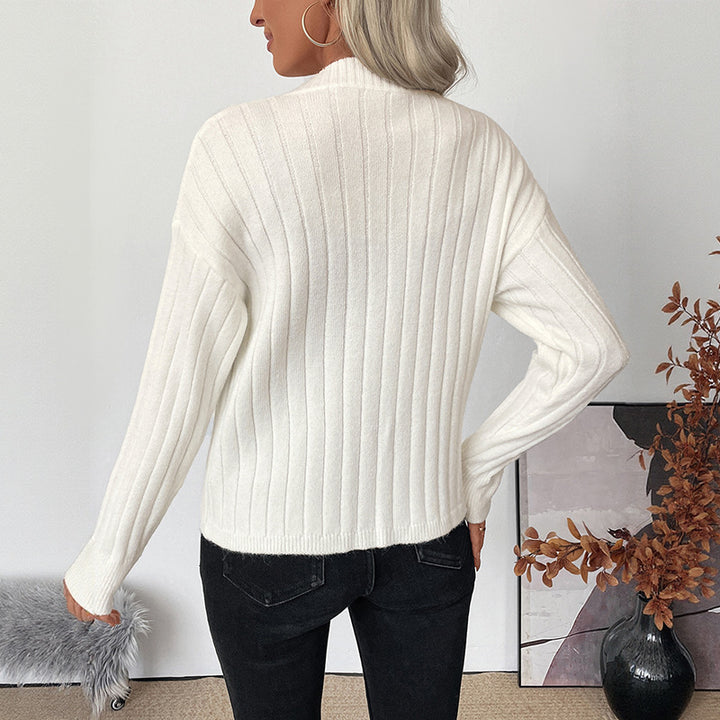 Damen Gerippter Strickcardigan mit Herzknopfleiste Drune
