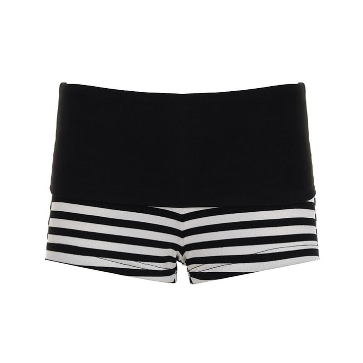 Damen Sportliche Shorts mit breitem elastischem Bund und modernem Streifenmuster Drune