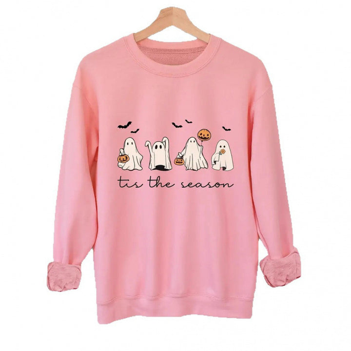 Damen Sweatshirt mit verspielt gruseligem Motiv Drune
