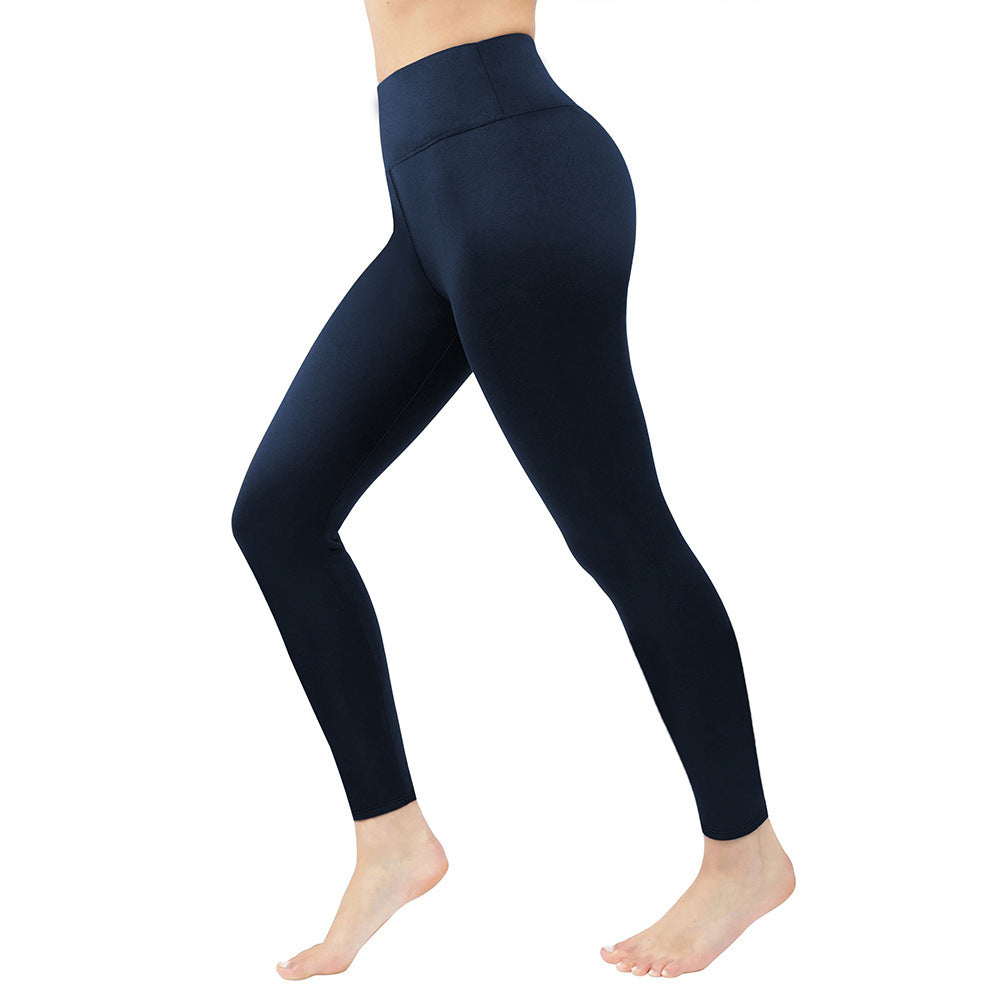 Damen Figurformende High‑Waist Leggings aus meliertem Power‑Stretch mit breitem Komfortbund Drune