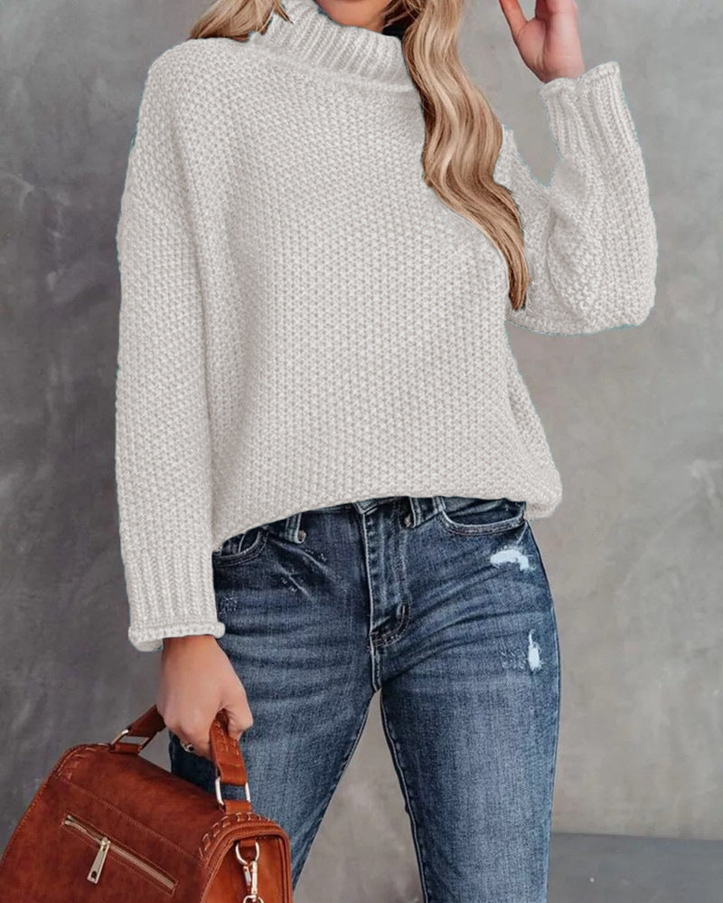 Damen gemütlicher Strickpullover Drune