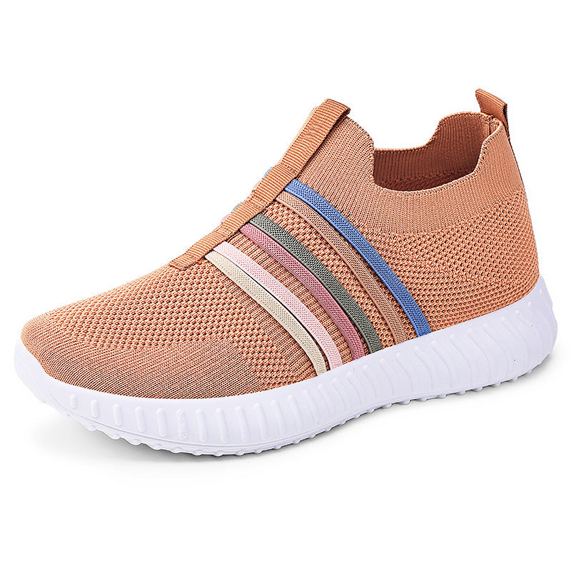 Damen Leichte und atmungsaktive Slip-On Sneakers mit elastischem Einsatz Drune