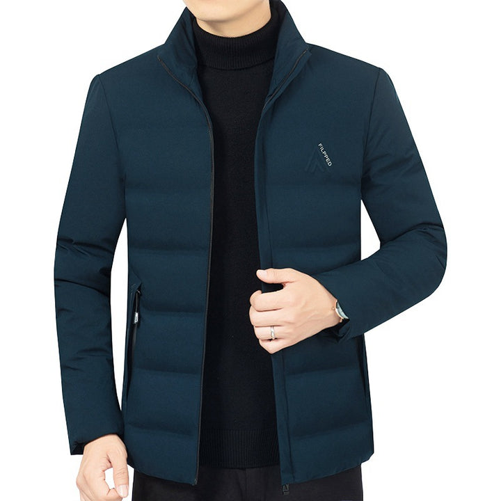 Herren Leicht wattierte City-Steppjacke mit Stehkragen und Reißverschlusstaschen Drune
