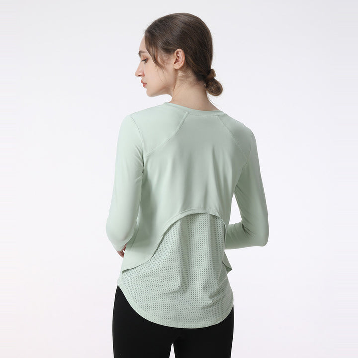 Damen Atmungsaktives Langarm-Sportshirt mit UV-Schutz und feuchtigkeitsableitender Technologie Drune